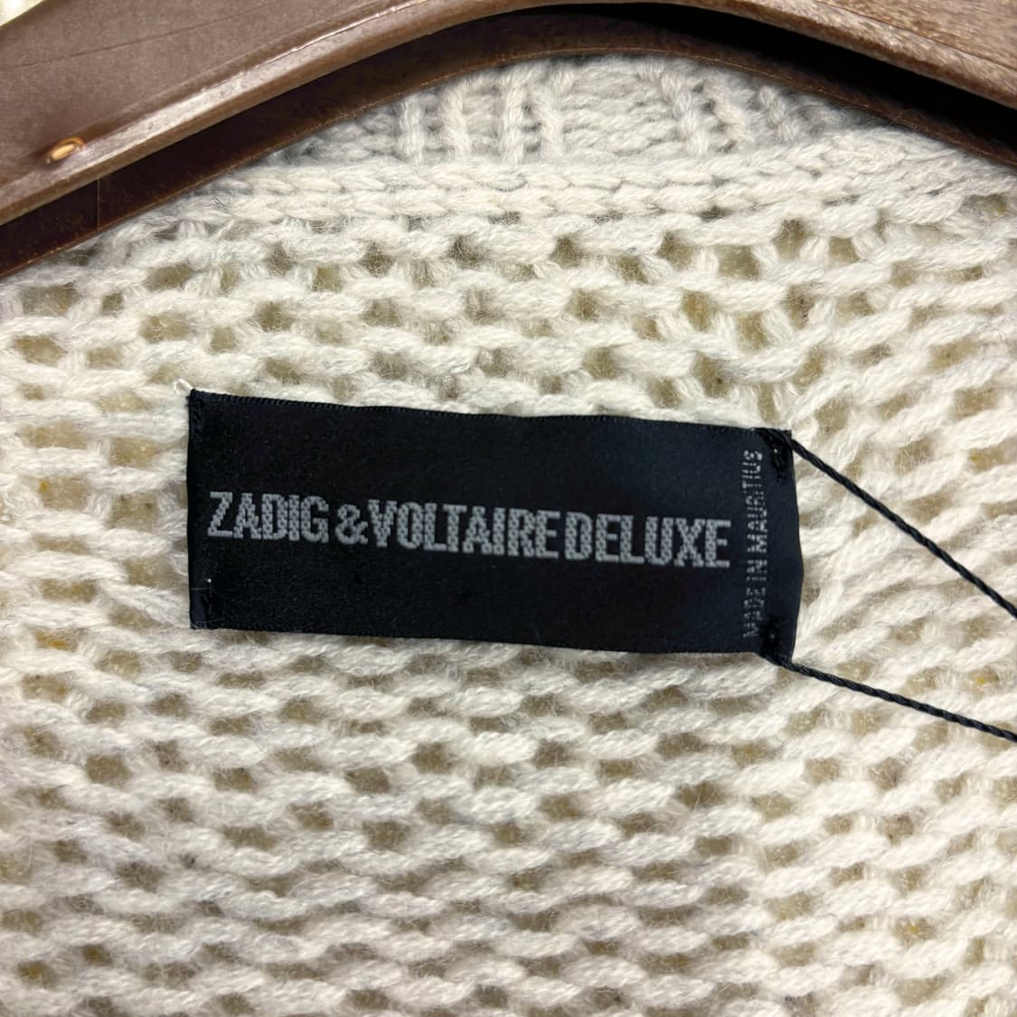 쟈딕 앤 볼테르 긴팔 롱 가디건 오픈 프론트 와플 텍스처 디테일 베이지 상품이미지6