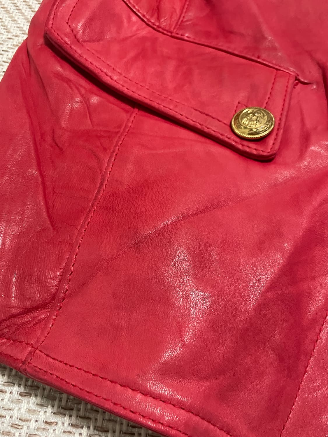 Y2k 빈티지 레더 베스트 J03261 상품이미지3