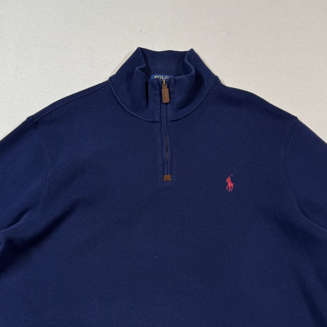 L) 폴로 랄프로렌 반집업 풀오버 코튼 니트 네이비 상품이미지3