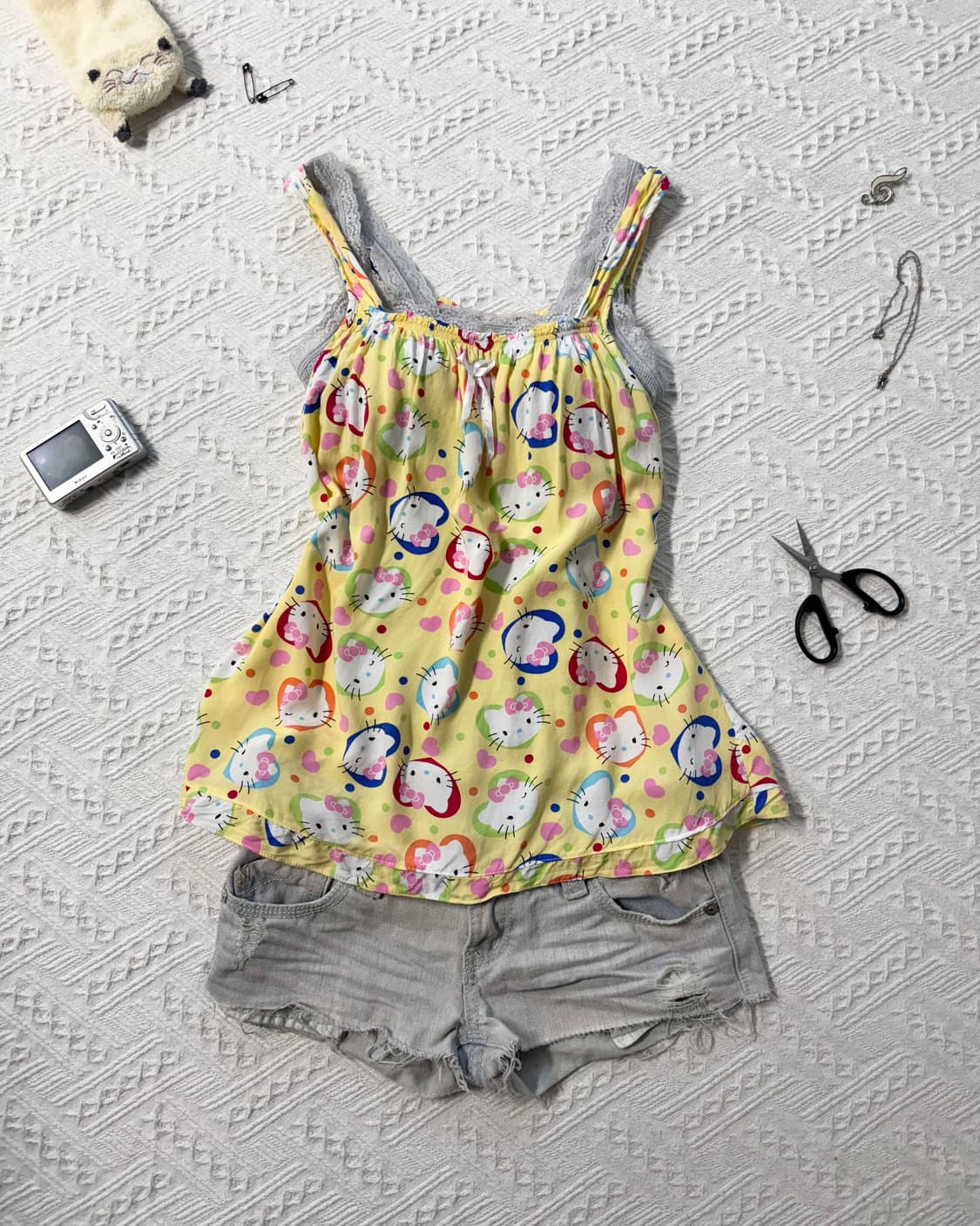 키티 그레이 레이스 슬리브리스 2 pcs SET (단품 구매 가능) 상품이미지6