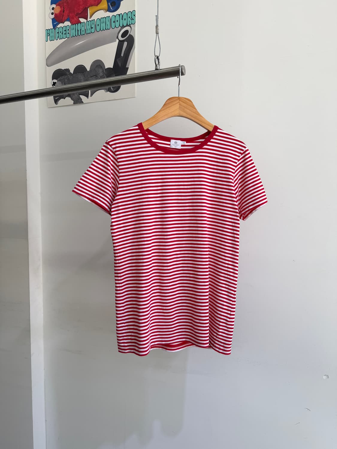 SUNSPEL (Made in England) 레드 스트라이프 반팔티셔츠 상품이미지1