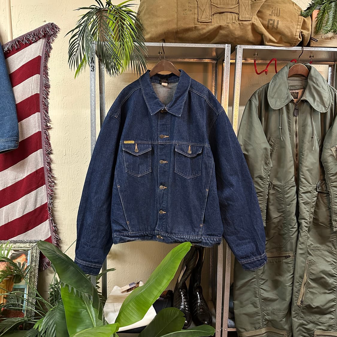 90s USA Prison Blue Denim jacket 상품이미지1