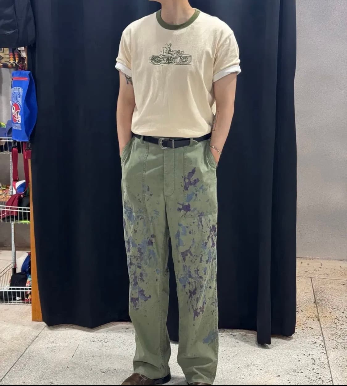 니들스 페인팅 퍼티그 팬츠 상품이미지2