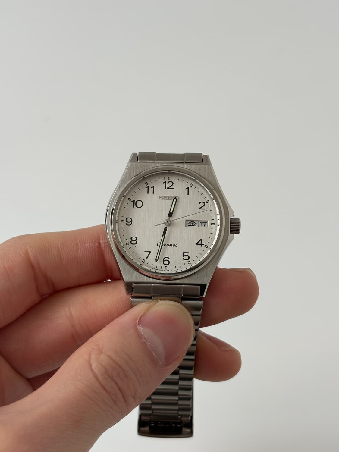 1980s Chronos Arabic Index Silver Quartz 상품이미지2