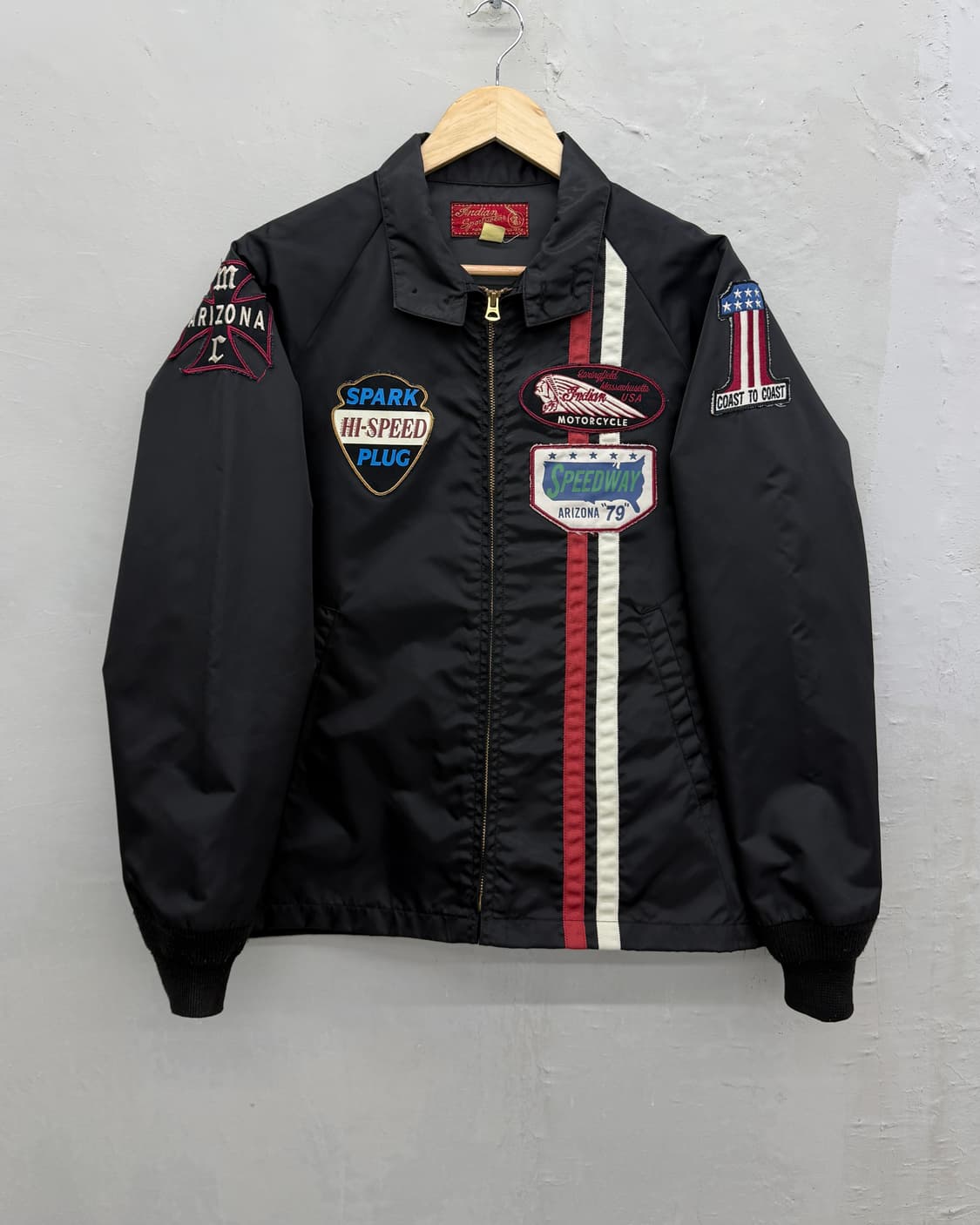 인디안 모터사이클 00s 나일론쉘 바이커 자켓 상품이미지1