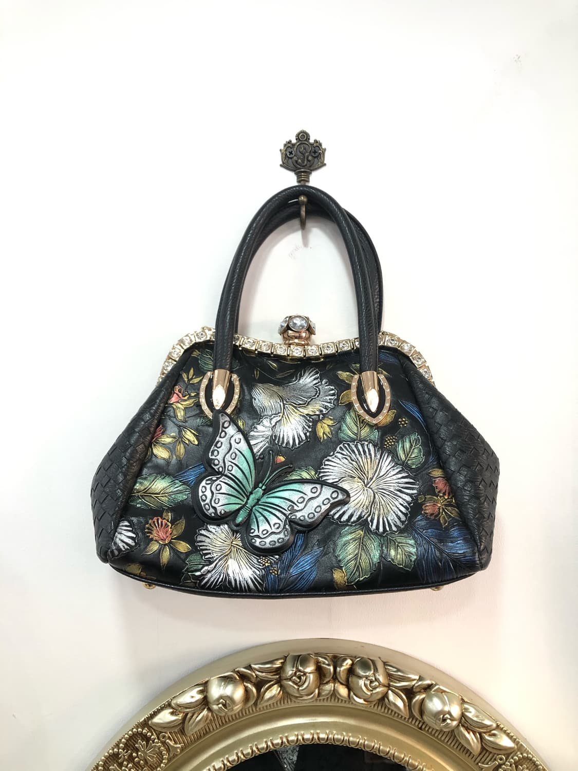oriental floral butterfly leather bag 상품이미지1