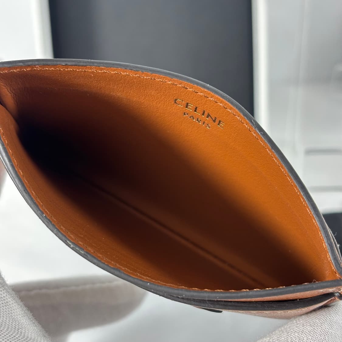 (풀구성,정품)셀린느 트리옹프 램스킨 카드홀더 지갑 상품이미지7