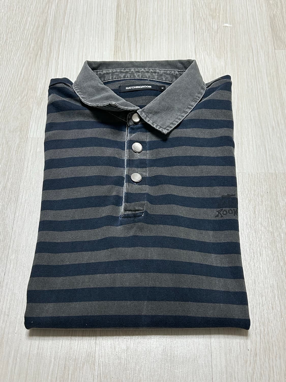 해칭룸 VTG Stripe Polo Tee Dyed Blue [4] 상품이미지2