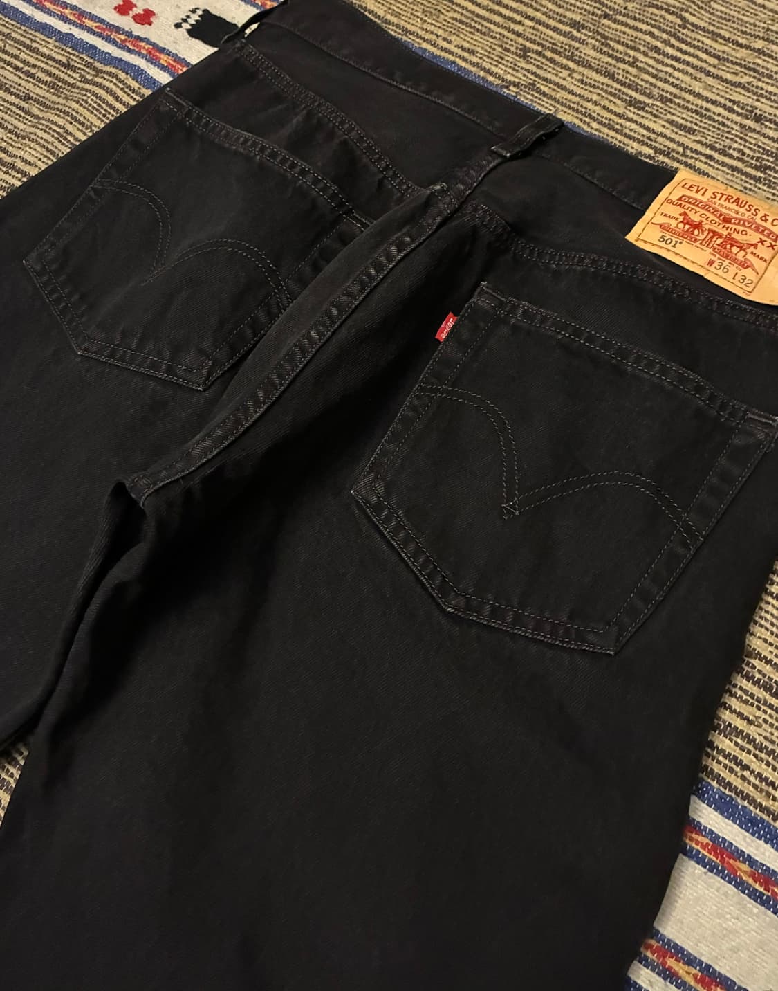 (34~35)00s Levis 리바이스 501 흑청 데님 블랙진 청바지 상품이미지6