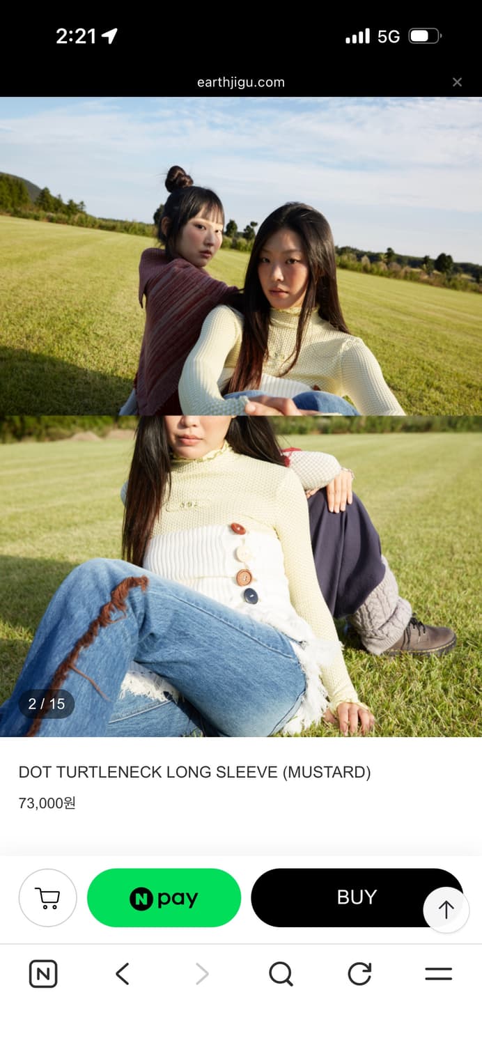 어스지구 TASSEL BOOTCUT JEANS (NAVY) 상품이미지2