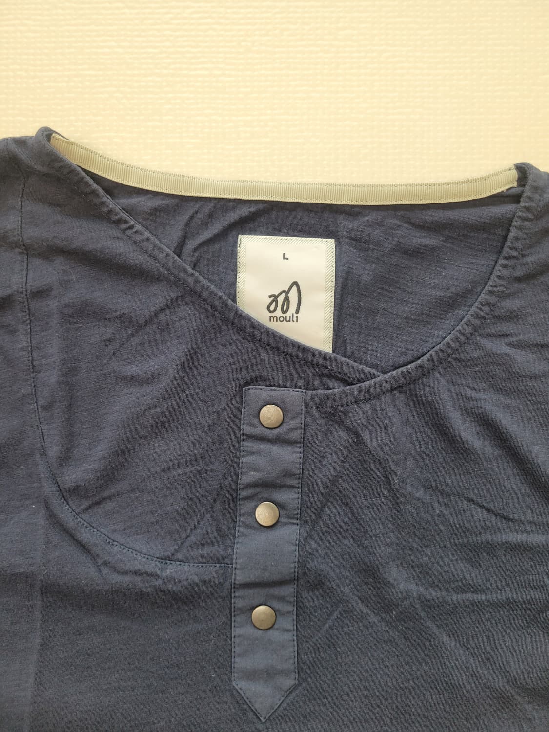 몰리 Mouli 남자 긴팔 티셔츠 L 네이비 상품이미지5