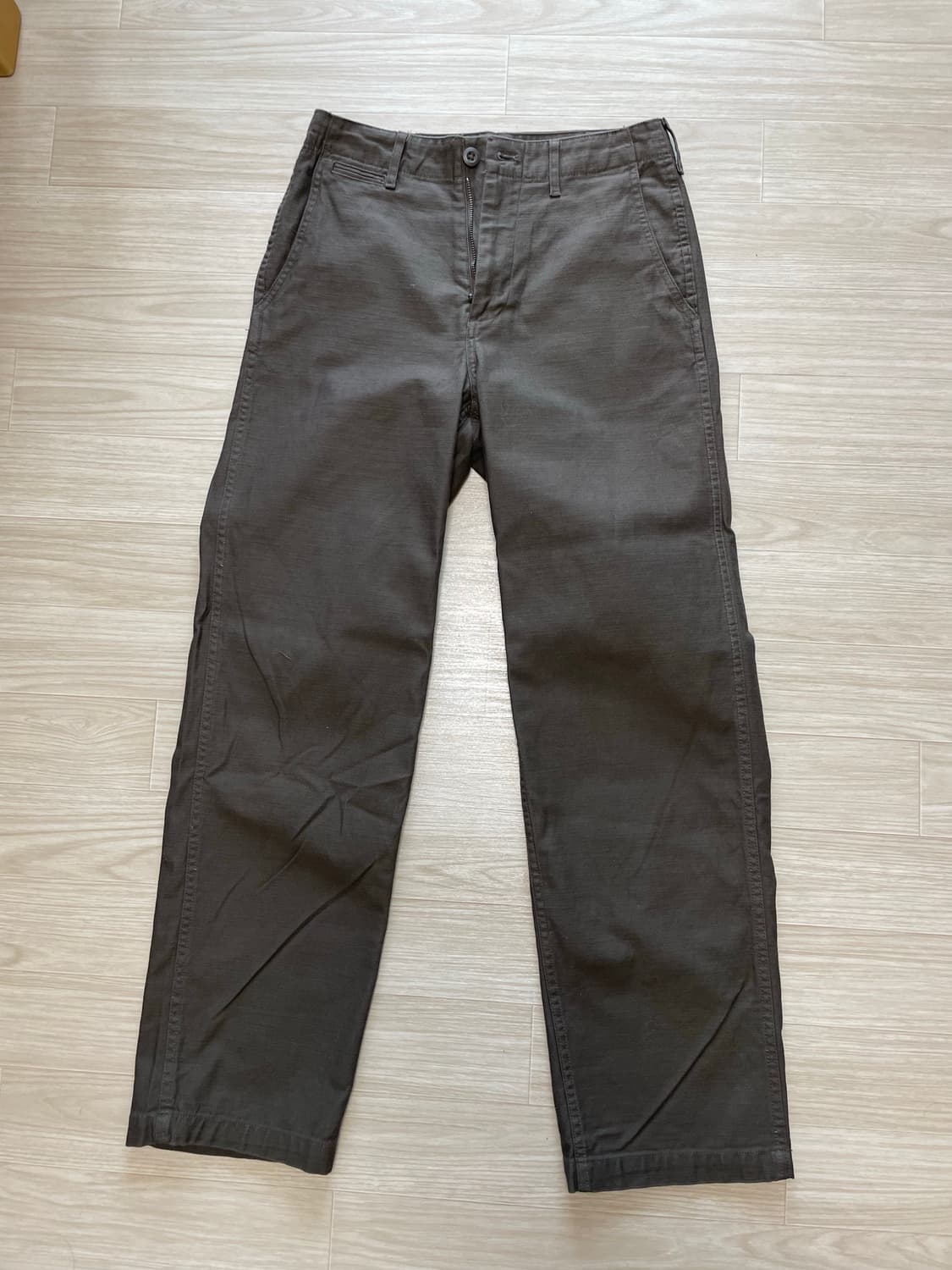 무신사 스탠다드 백사틴 오피서 팬츠 브라운 28 교환 or 판매 상품이미지2