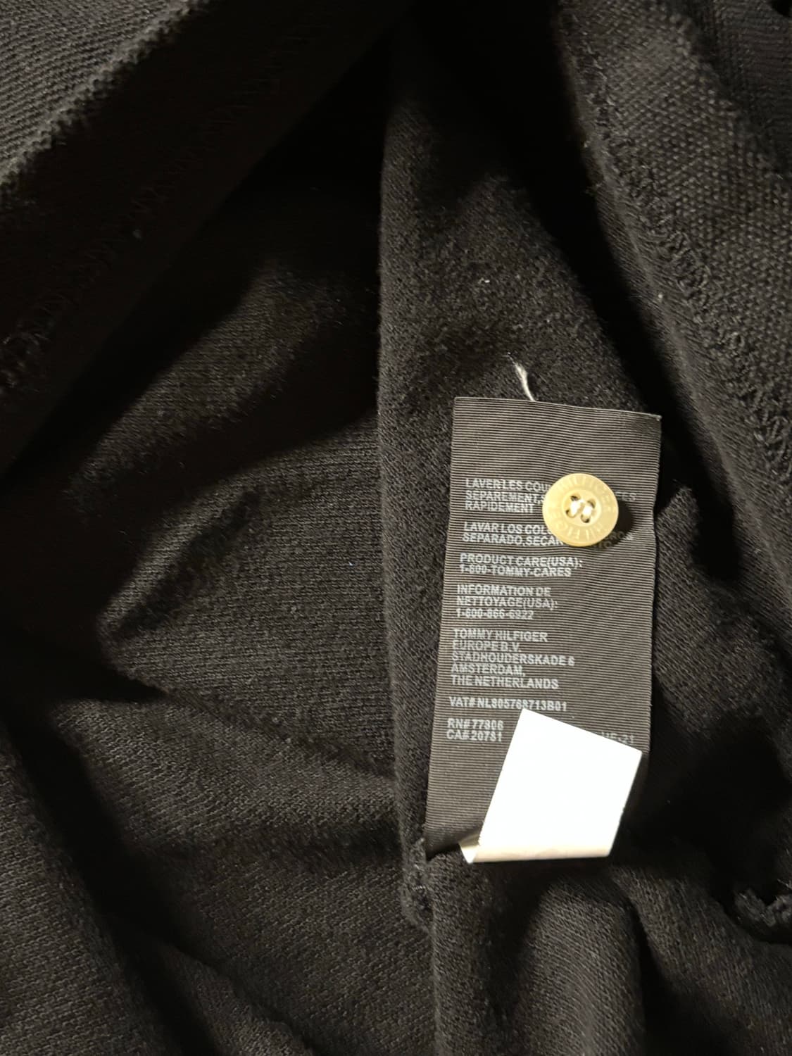 타미 힐피거 릴렉스드 핏 크루넥 카라 티셔츠 블랙 상품이미지4