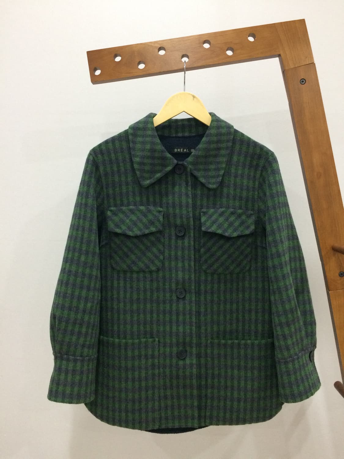 빈티지 체크패턴 미들코트 상품이미지1