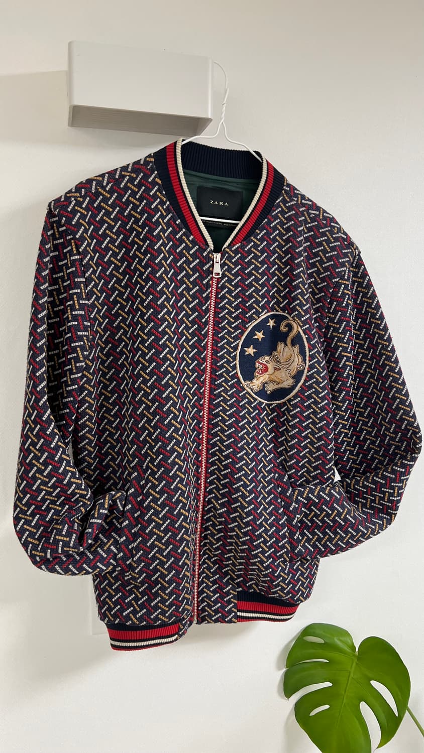 자라 자카드 이글 버드 푸마 아이 봄버 재킷 상품이미지1