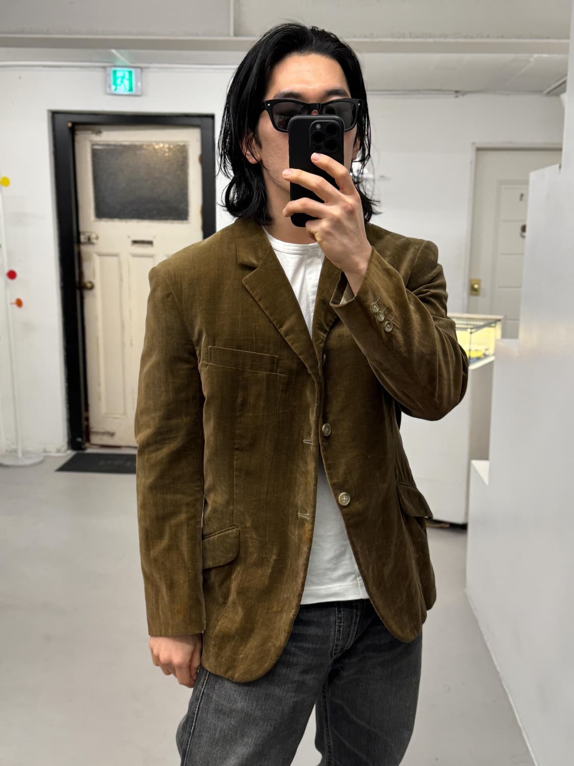 80's 요지야마모토 벨벳 자켓 상품이미지8