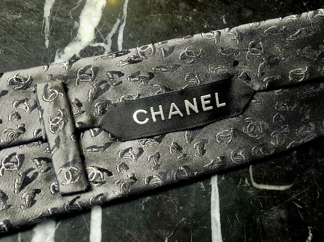 샤넬 타이 넥타이 그레이 상품이미지5