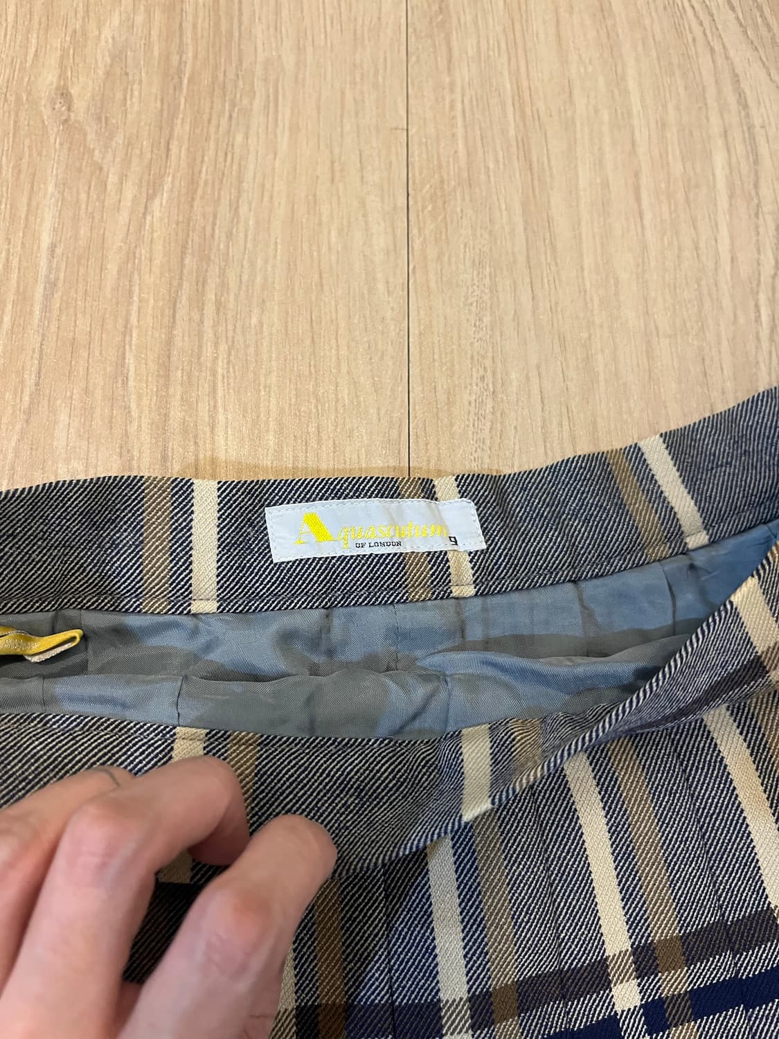 빈티지 체크 롱스커트 상품이미지2