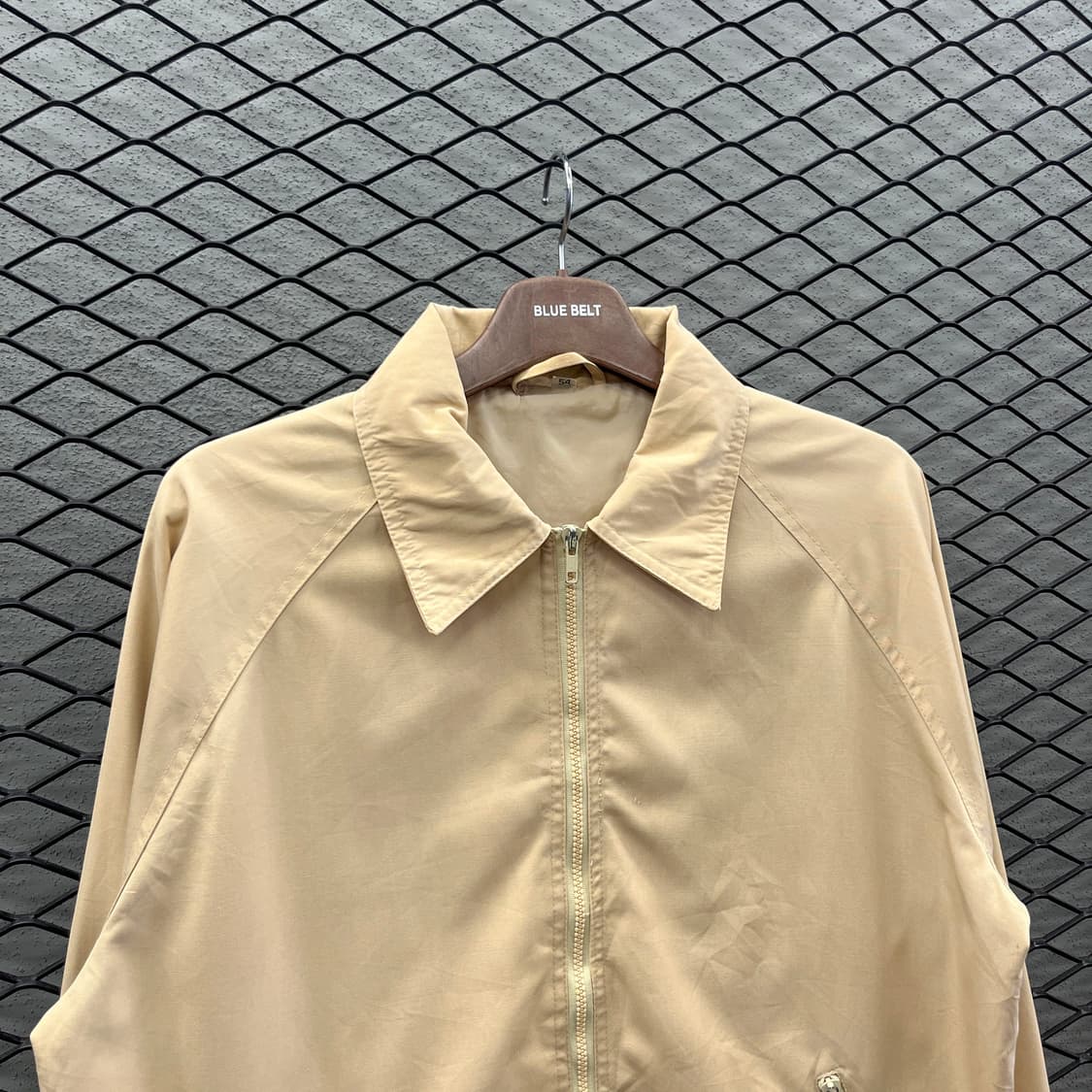 JPN VINTAGE 블루종 자켓 투포켓 밑단 조절 버튼 디테일 베이지 상품이미지3