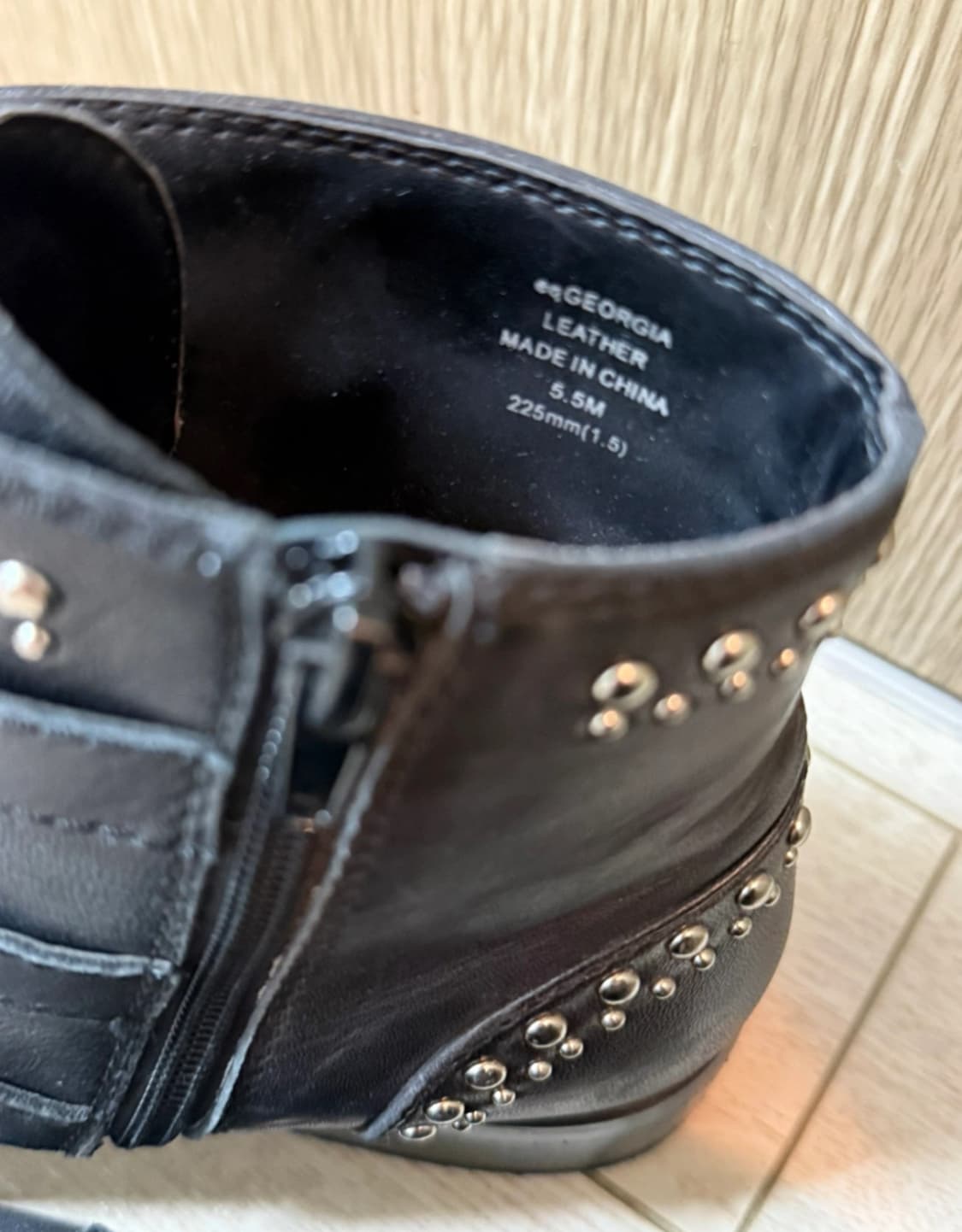 eq:iq 가죽 앵클부츠 225사이즈 상품이미지3