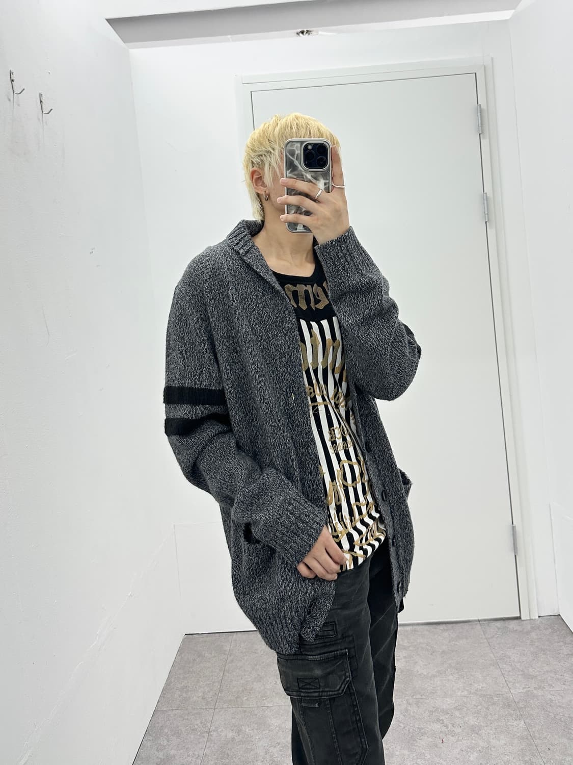 Vintage grunge shawl cardigan 상품이미지1