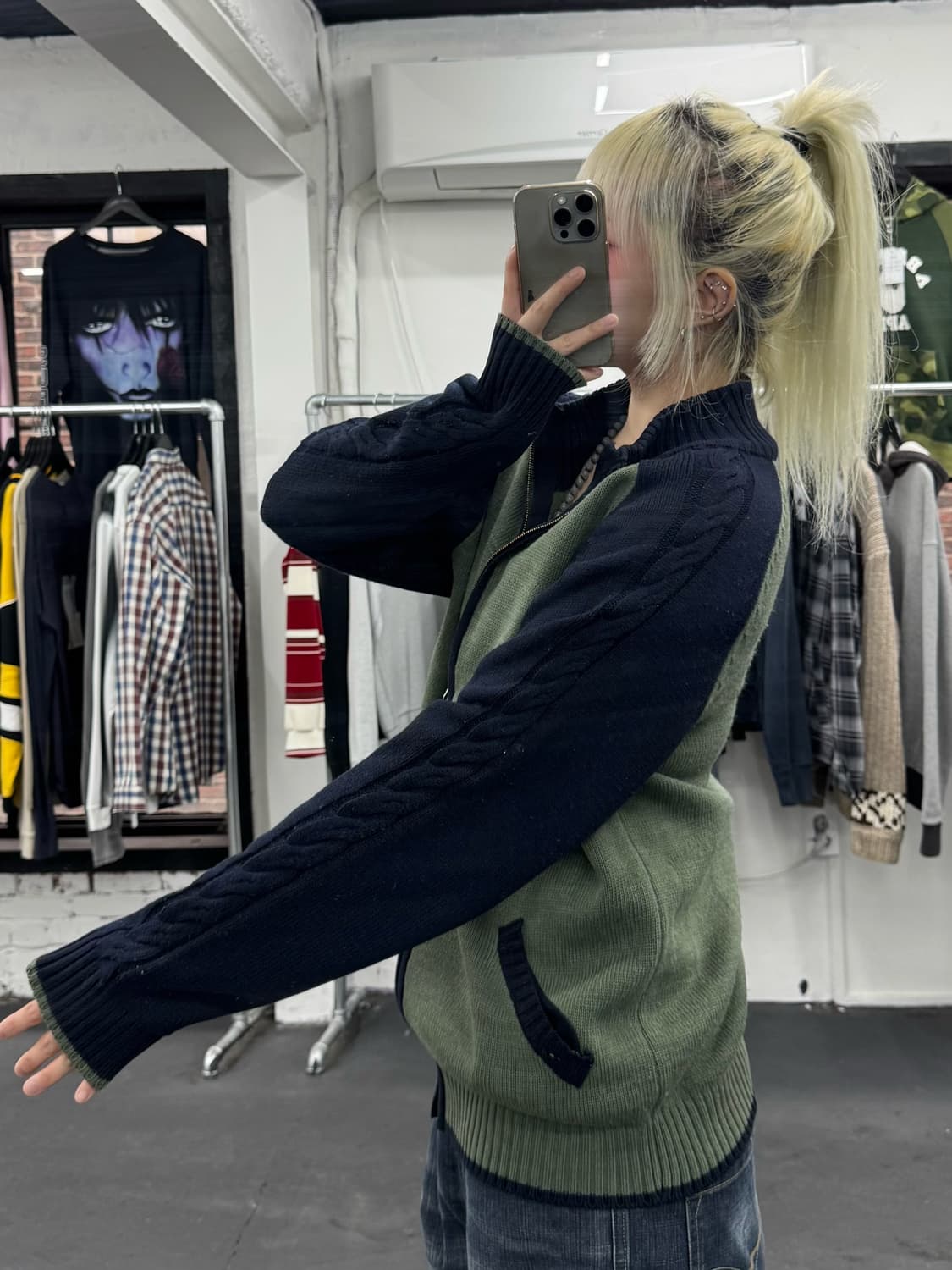 아르마니 익스체인지 니트집업 상품이미지4