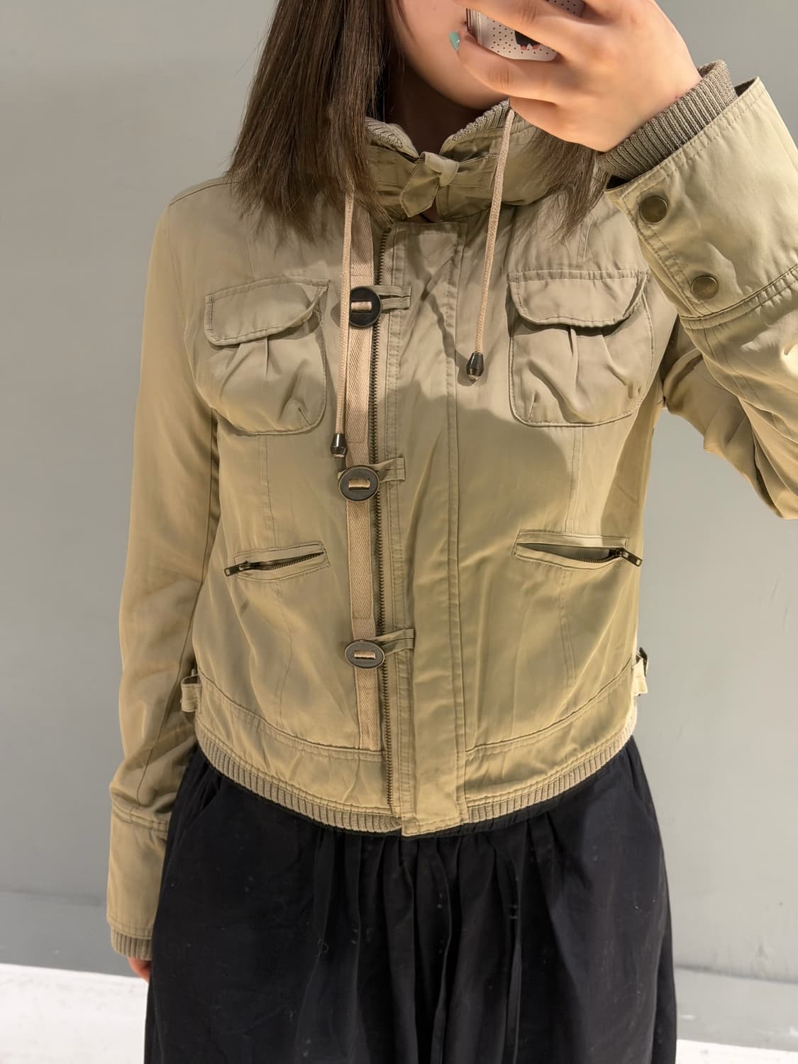 high-neck button-up detail jacket 상품이미지3