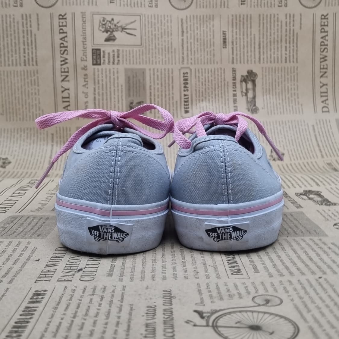 반스 어센틱 회색/핑크 운동화 250 상품이미지4
