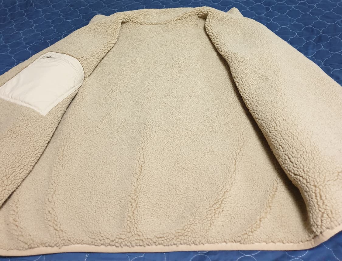 오버핏 나일론 양털 점퍼 브라운 (XL) 상품이미지2