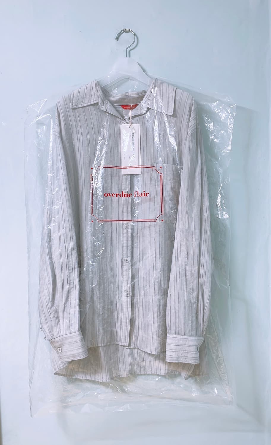 새상품:)오버듀플레어OVERSIZED TEXTURED SHIRT_GREY 상품이미지10