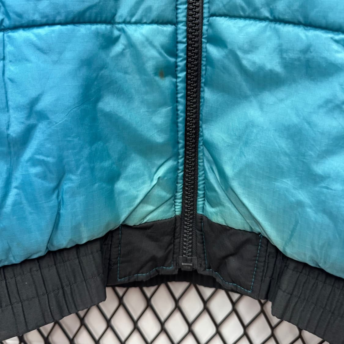 90s 버드와이저 리버시블 패딩 자켓 레터링 로고 디테일 민트 블랙 상품이미지9