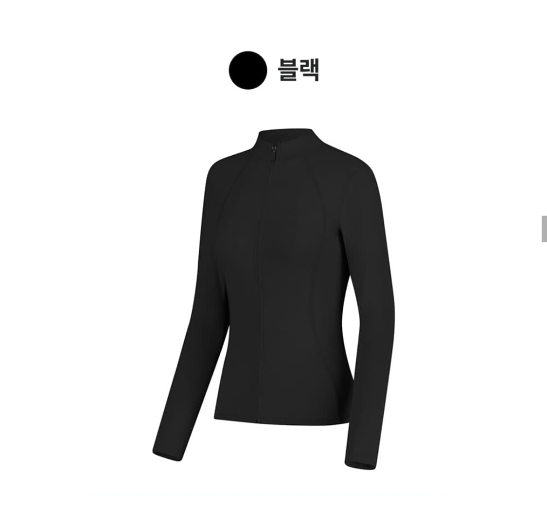 안다르 풀앤비치 집업 래쉬가드 블랙 S 55 수영복 비치웨어 지퍼 검정 상품이미지6