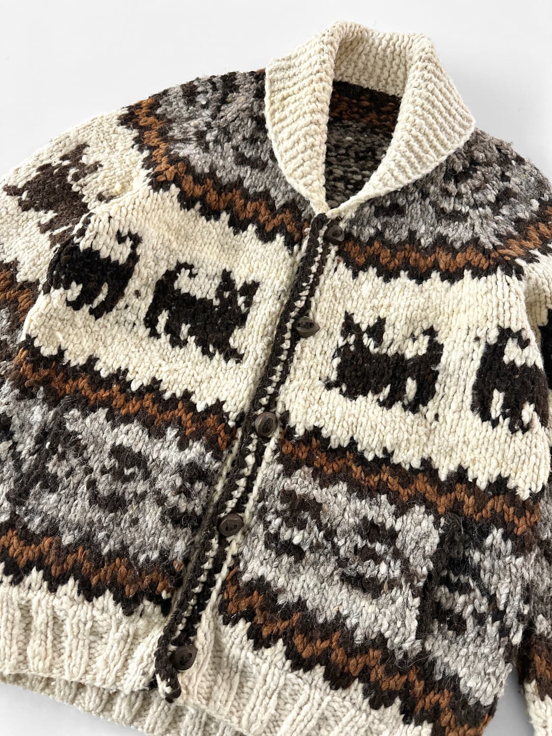 (Rare) 빈티지 고양이 패턴 코위찬 스웨터 상품이미지4