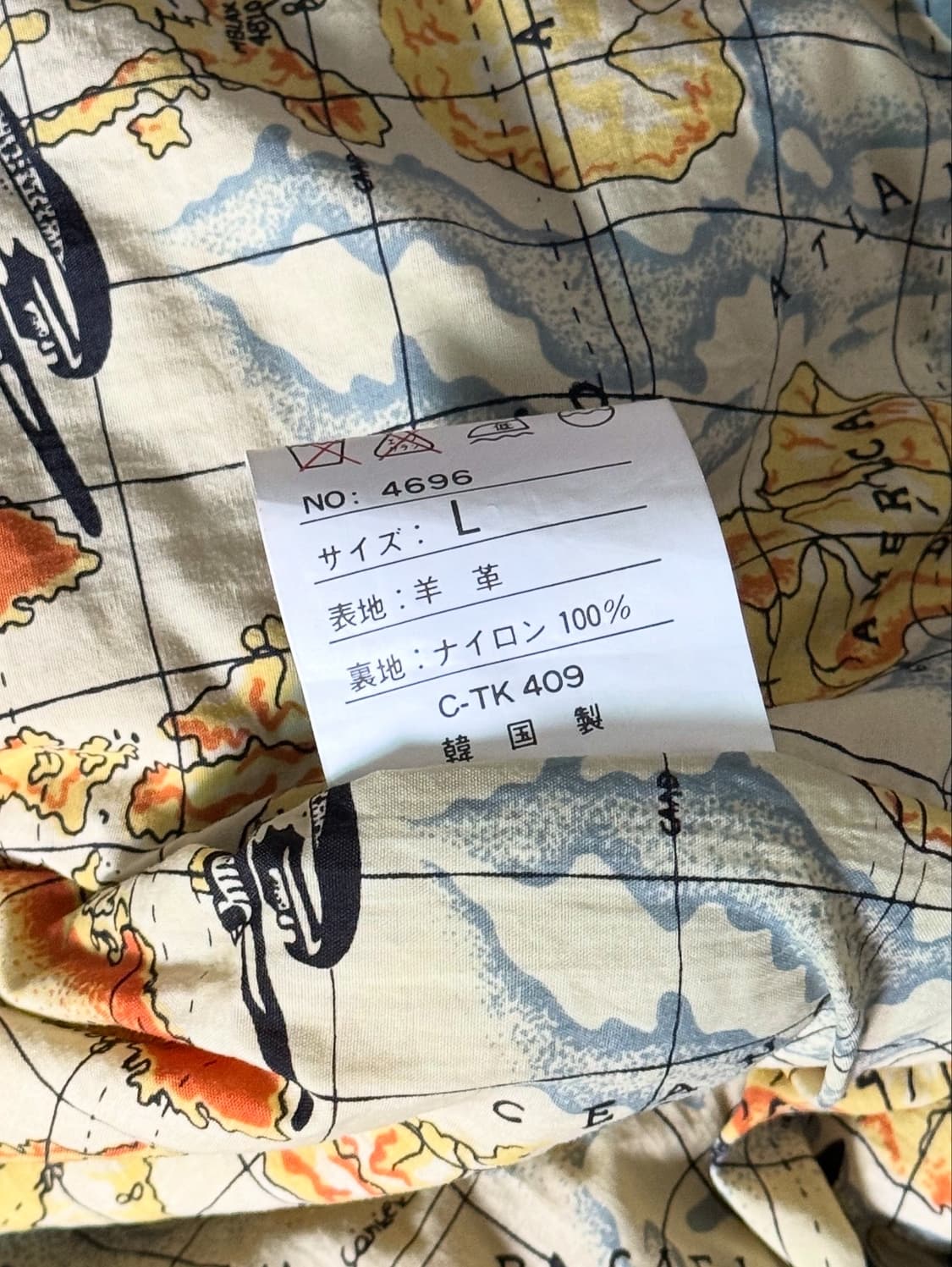 90s 일본 양가죽 레더 플라이트 빈티지 자켓 (105) 상품이미지5