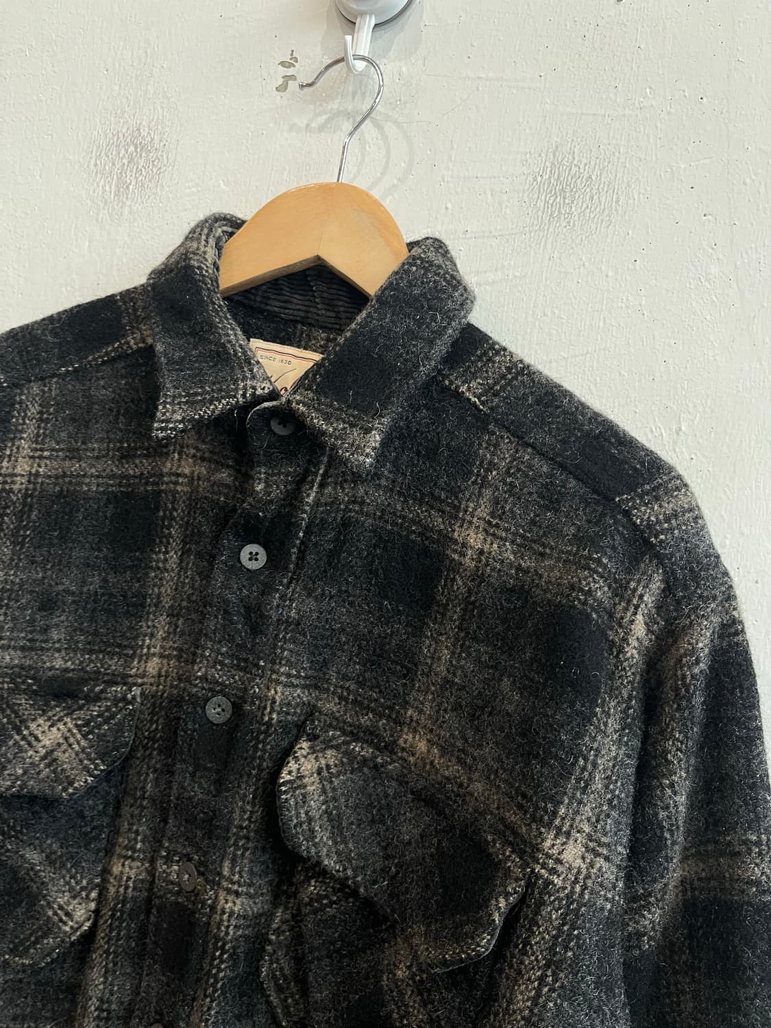 WOOLRICH 울리치 울 체크 셔츠 자켓 Made in USA (L) 상품이미지3