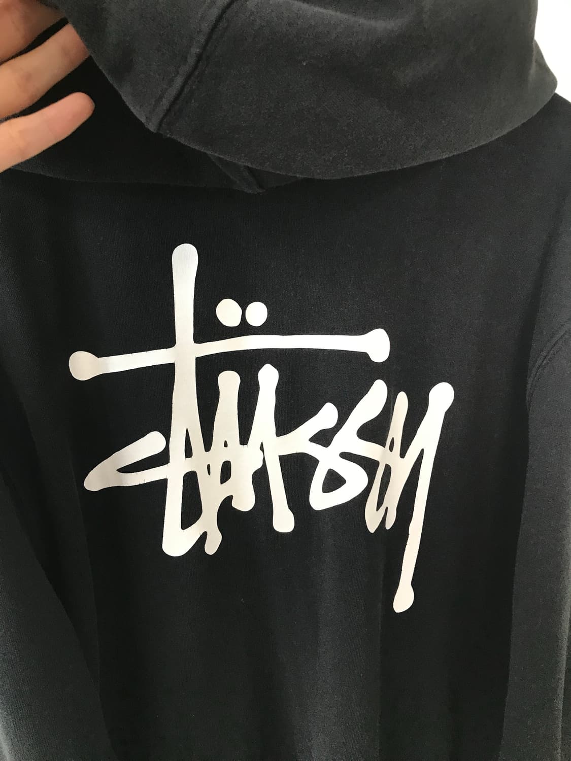 스투시 베이직 블랙 후드집업 상품이미지6