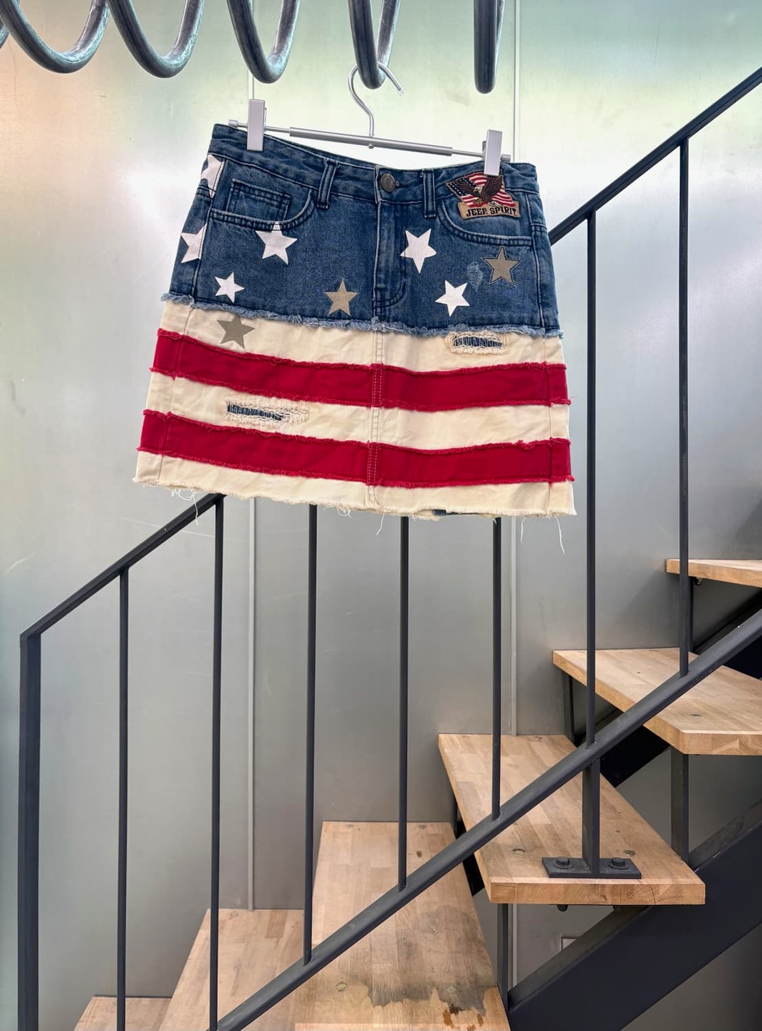 빈티지 성조기 디자인 스커트 상품이미지1