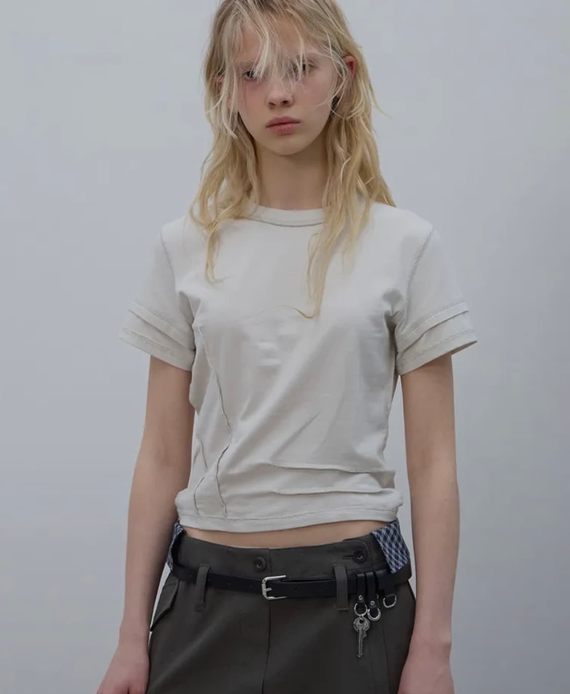 LCDC 신상 RAW SEAM TOP (ECRU) 상품이미지1