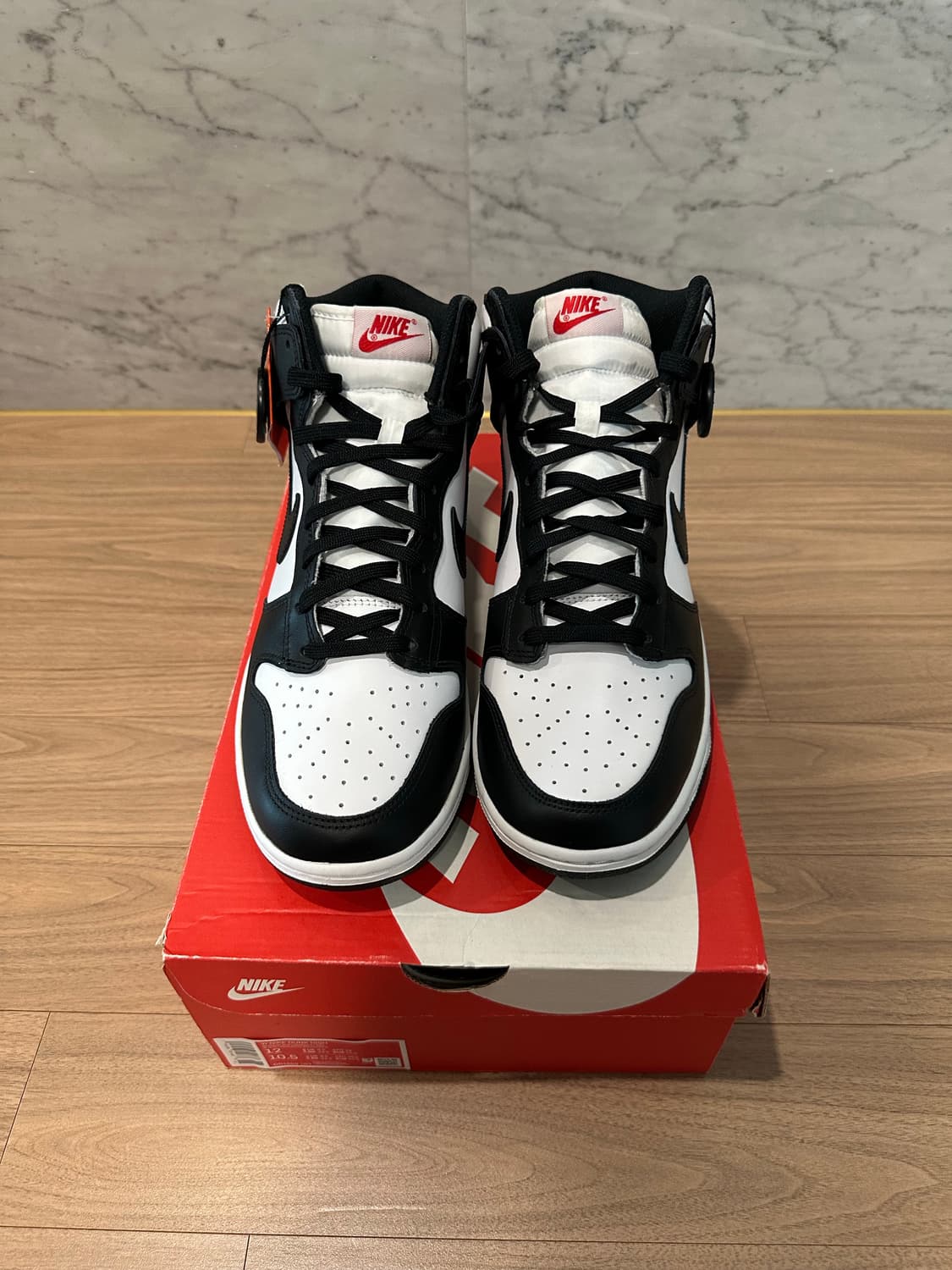 (W)290  m285 나이키 덩크 하이 범고래 블랙 앤 화이트 상품이미지3