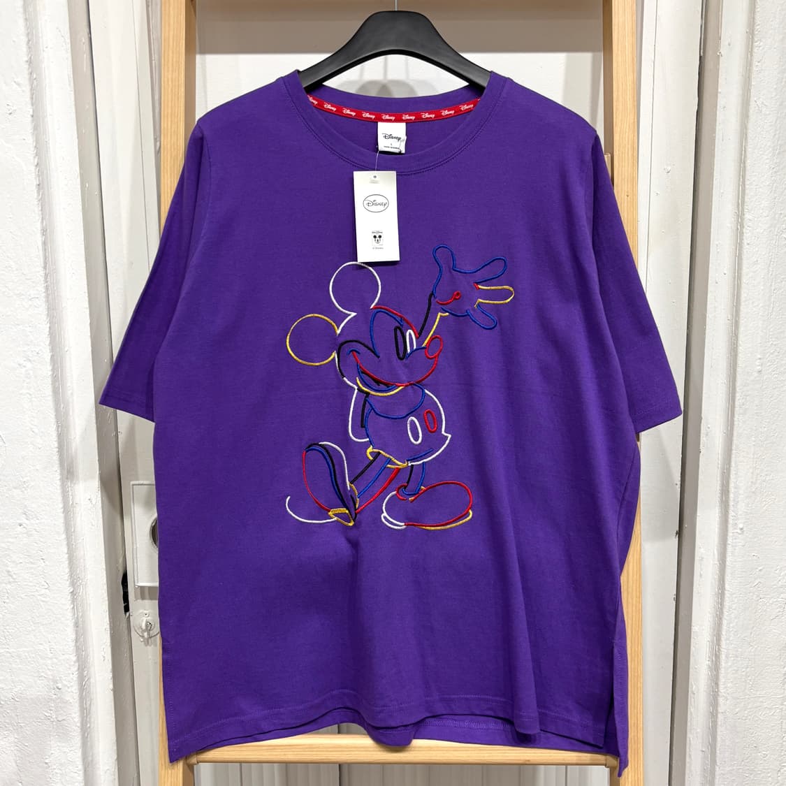 [새상품] 디즈니 미키마우스 자수 오버핏 반팔티 상품이미지4