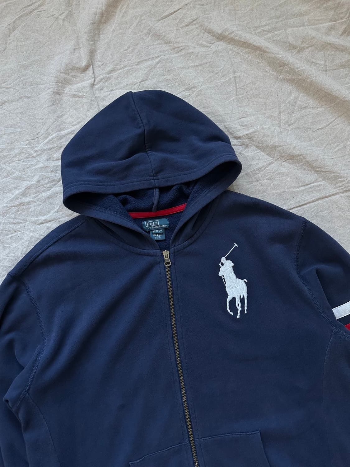 대장급 폴로 랄프로렌 빅 포니 로고 네이비 후드집업 상품이미지6