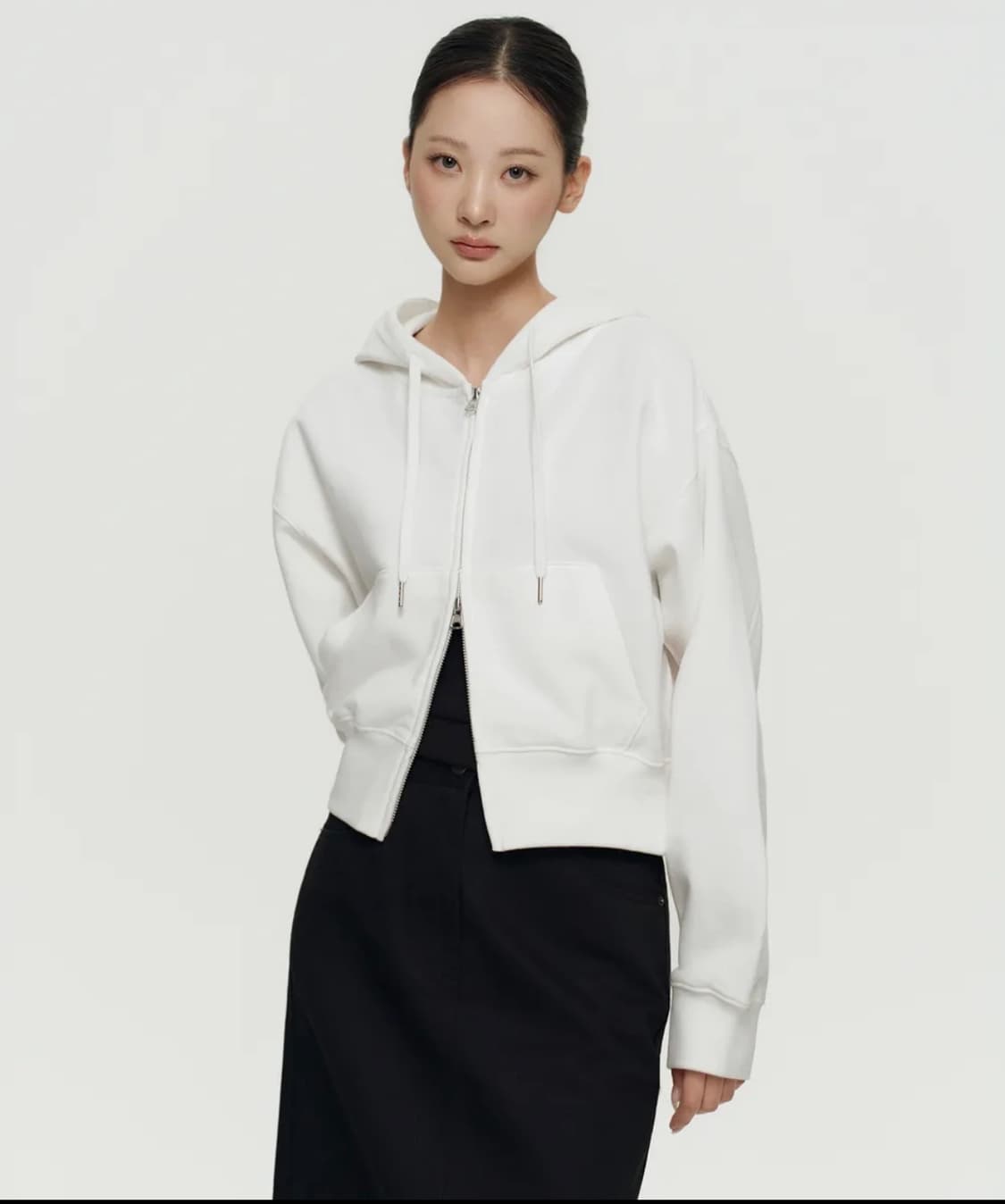 무신사 스탠다드 우먼 크롭 후드집업 상품이미지2