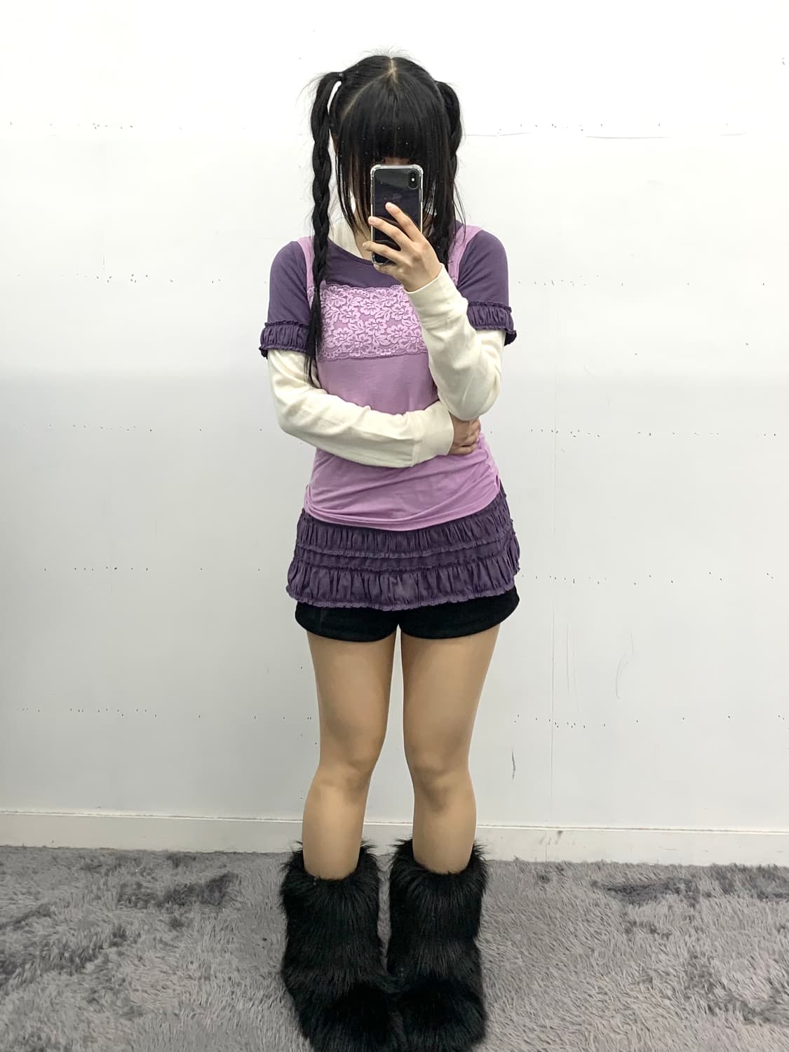 재패니즈 그레이프 프릴 탑 상품이미지3