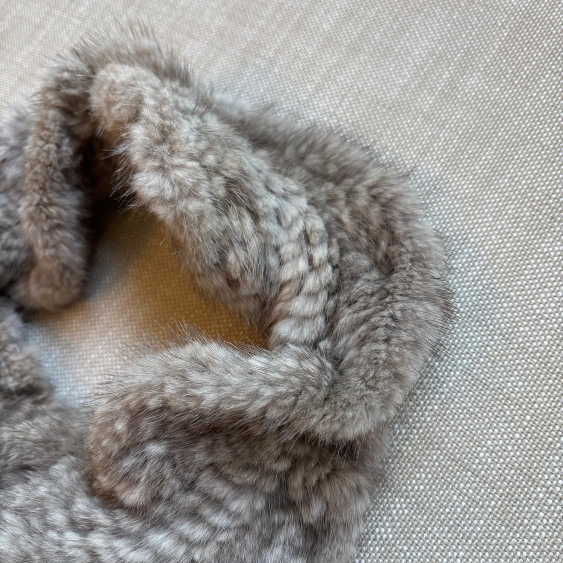 페리엘리스 프릴고리 쁘띠 밍크 머플러 투톤 그레이 상품이미지4