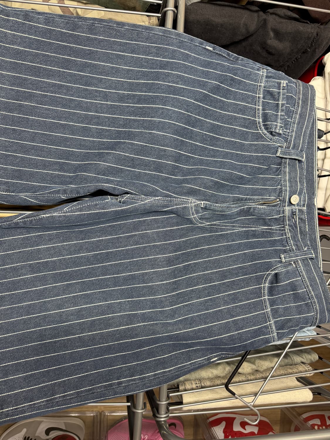 칼하트wip의 스트라이프 패턴 데님 팬츠 32 상품이미지2