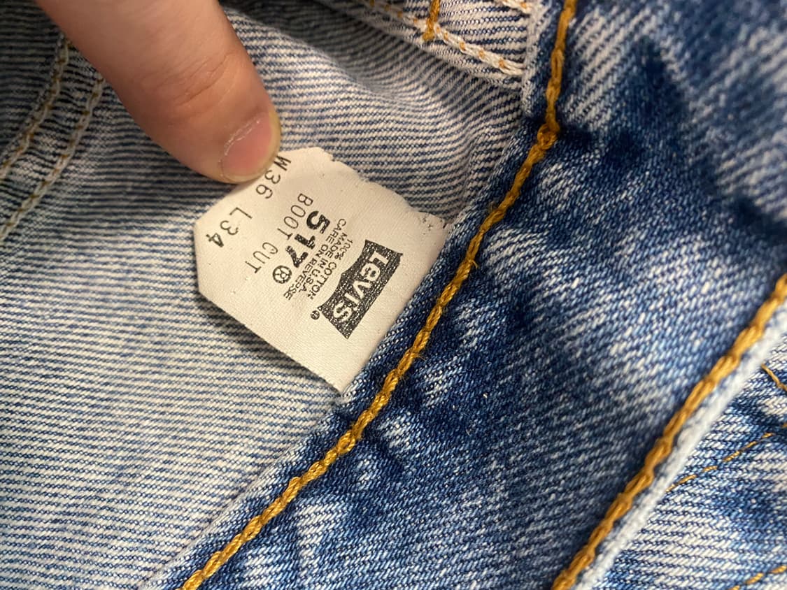 90s리바이스 연청517 USA33.34 부츠컷.플레어 상품이미지3