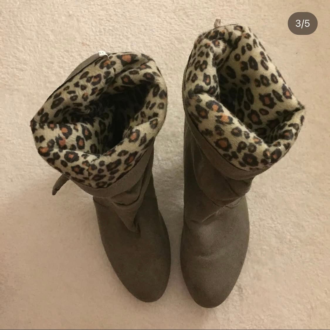 갸루 호피 브라운 앵클부츠  상품이미지3