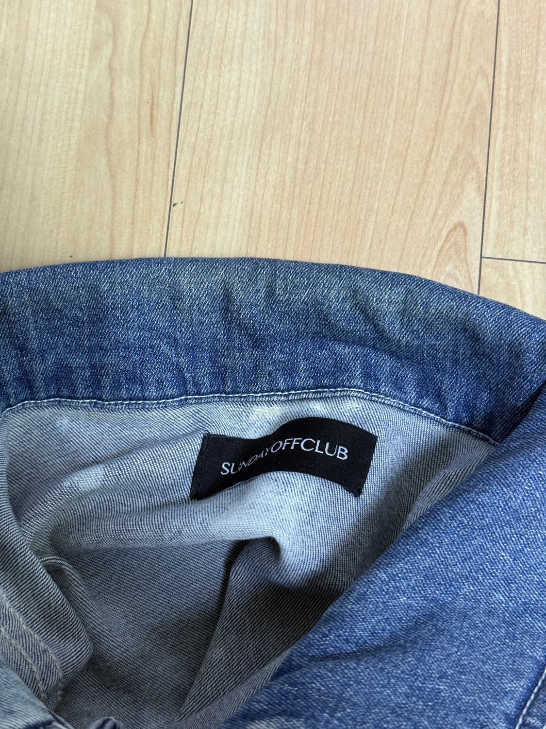 선데이오프클럽 블리치드 데님 자켓 상품이미지4