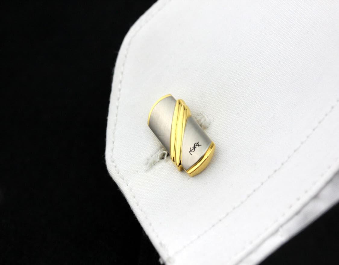 입생로랑 A등급 5.1cm 남자 명품 넥타이핀 커프스 세트 상품이미지10