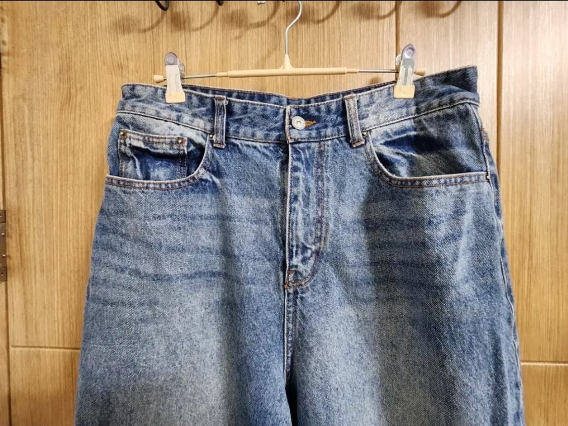 (48)메종미네드 다트 브러쉬 와이드 데님 팬츠 상품이미지2